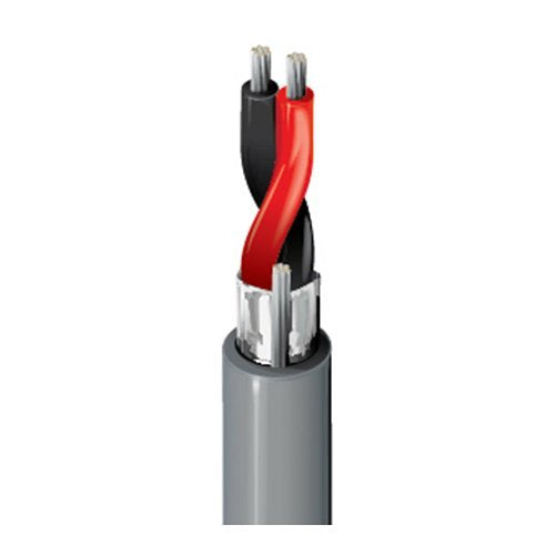 Belden 9451 009Z1000 22/2 Stranded Audio Cable, tinned copper pair, polypropylene insulation, Beldfoil shield, drain, Riser, PVC jacket, 1000\' (304.8m), White