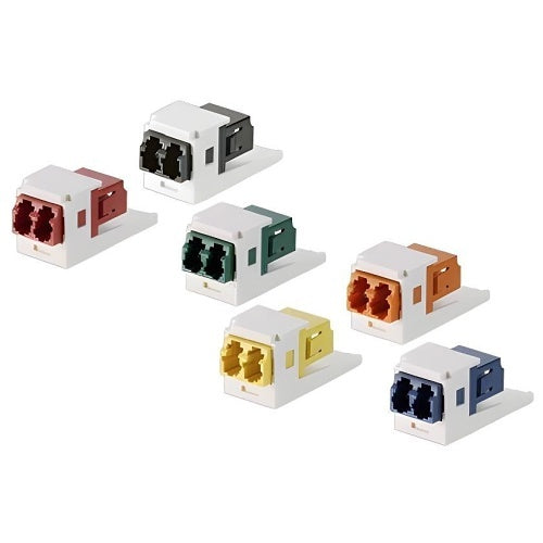 Panduit CMDDYLLCZBU Mini-Com Keyed (D-YL Duplex LC Adapter