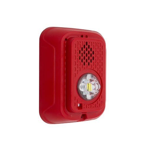 System Sensor P2RLED-P L-Series Indoor 2-Wire LED Horn Strobe, Wall-Mount, Marked PLAIN, Red