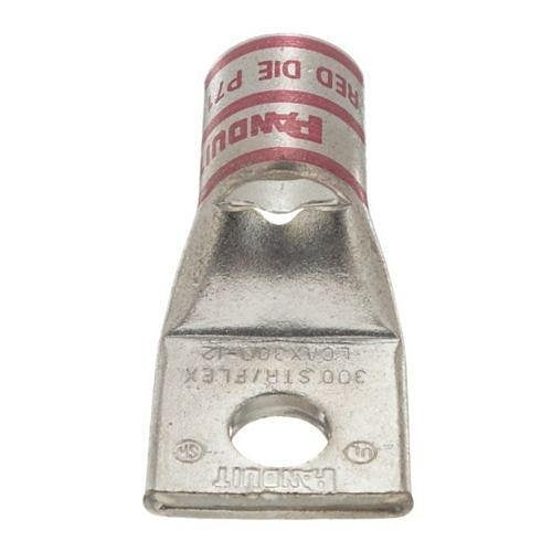 Panduit LCAX300-12-6 Compression Connector Lug, 1-Hole, 300kcmil, Copper