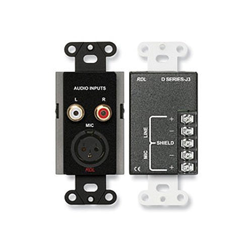 MIC/LINE INPUT ASSEMBLY - XLR, RCA, TERMINAL BLOCK Image of RL-DBJ3