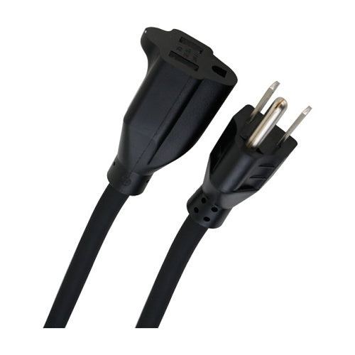 WattBox WB-PWR-EXT-15FT-BLK Male Power Extension Cord, 15'