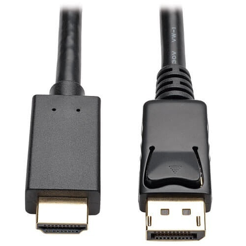 Tripp Lite P582-003-V2-ACT DisplayPort 1.2 to HDMI Active Adapter Cable, DP with Latches to HDMI M/M, 4K, 3\' (0.9m)