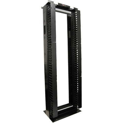 Siemon RS3-07 RS3 Cable Management Rack System, 45U 2-Post Aluminum Rack with Integrated Vertical Cable Managers