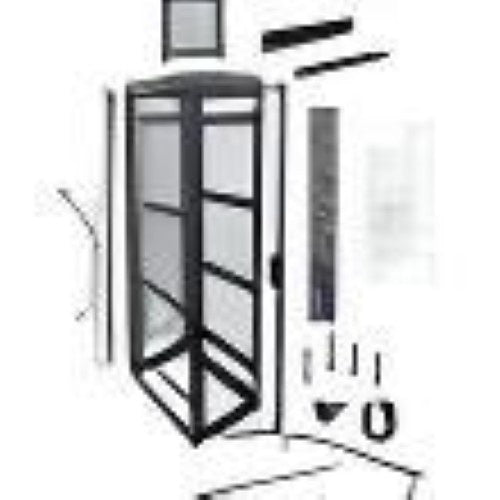 Middle Atlantic MRK-4436-NVR-AB MRK Series 44U 36\\" Deep Network Video Recorder Rack, Cage‑Nut Rails, Vented Doors, Black