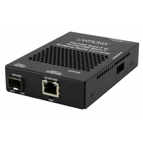 Lantronix SGFEB1040-130-BR 10/100/1000BT to 1000BX, Single SFP with BR Power Sing