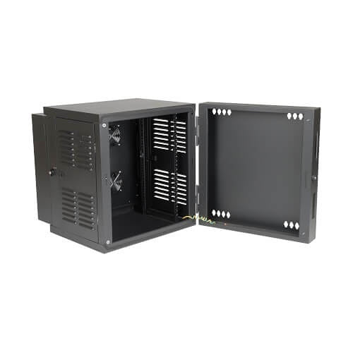 Eaton Tripp Lite SRW12USNEMA SmartRack Switch-Depth Wall Mount Small Rack Enclosure with Hinged Back for Harsh Environments, 20.5\\" (52cm), 200lb (90.7kg), 12U