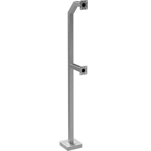 Pedestal Pro 72-9C-DSP-SS 72\\" SS Dual Head, Gooseneck Pedestal (Semi Truck)