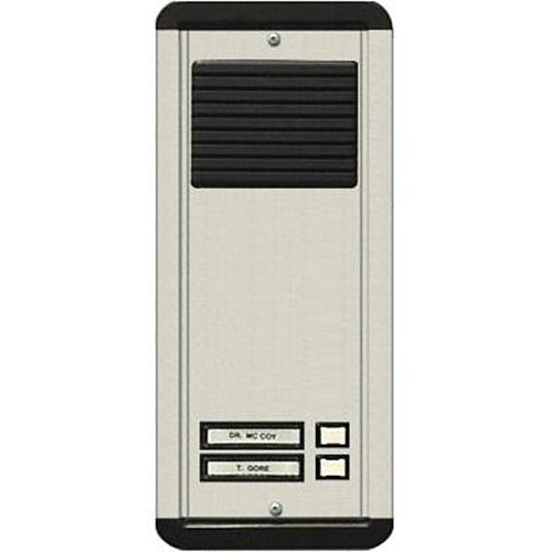 Alpha AM612/02 2-Button Intercom Door Station, Flush, Aluminum