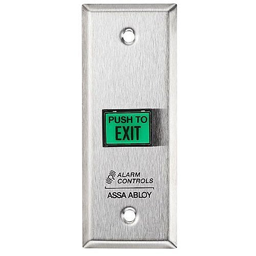 Alarm Controls TS-9LATCH Green Illuminated Squared Push Button for TS-9, 5/8\\" 7/8\\"