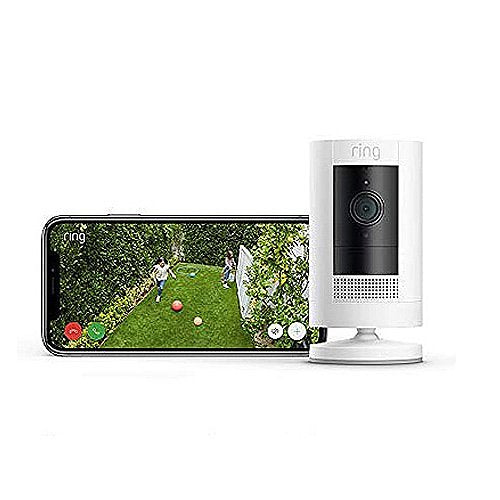 Ring Stick Up Camera Battery, Indoor / Outdoor, Compatible with Alexa, 2-Piece, White (B07RFTW3VW)