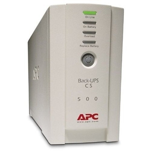 APC BK500 Back-UPS CS 500VA, 120V, NEMA Outlets, 3-Surge, Beige