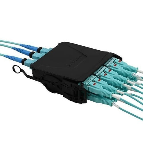 Siemon LVM12TFLCL-BSCA LightVerse Plug and Play Module, 12-Fiber, Base-12, OM3, Aqua