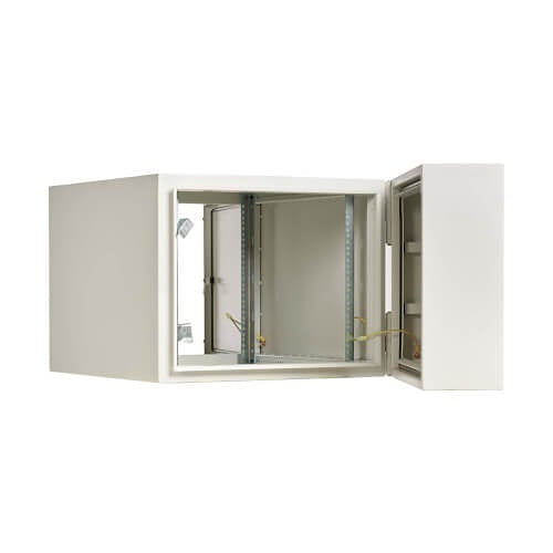 Tripp Lite SRN4G9USDP SmartRack Industrial Enclosure with Lock, Wall Mount, Hinged Back, 32\\" Depth, 9U, NEMA 4, Metal, Gray