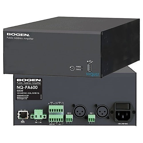 Bogen NQ-PA600 1-Channel Public Adress Mixer/Amplifier with 4-Inputs, 70V, 600W