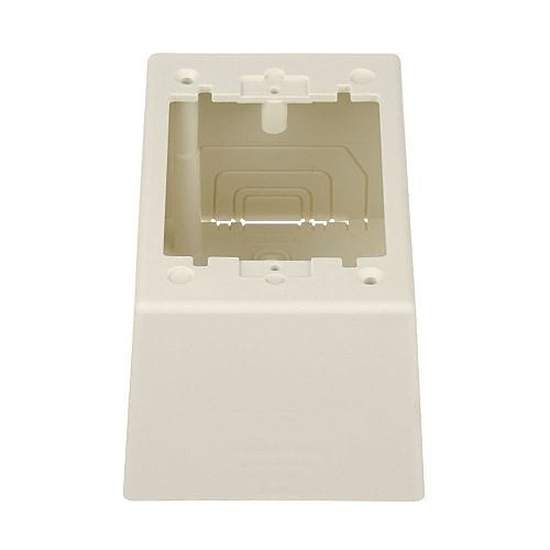Panduit JBP1DIW Pan-Way Power Rated Deep Surface Mount Raceway Junction Box, 1-Gang, 2-Piece, Off-White