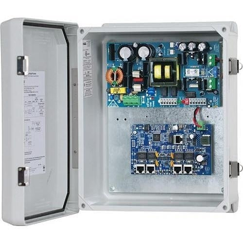 Altronix NETWAY5PWP 5-Port Hardened PoE+ Switch with Power Supply / Charger, NEMA4/4X, IP66 Rated Outdoor Enclosure WP3