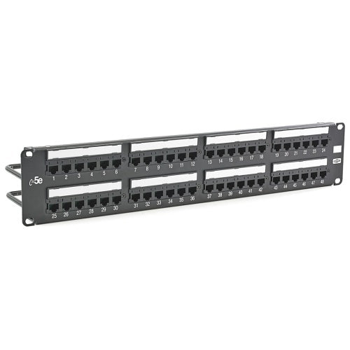 Hubbell HP5E48W Patch Panels, Cat5E, 48-Port, UniversalWiring