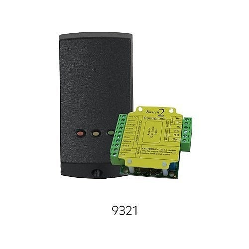 RCI 9320SPKB Easy Read Prox Slimline Reader, up to 10,000 Users, 1000mA 12VDC