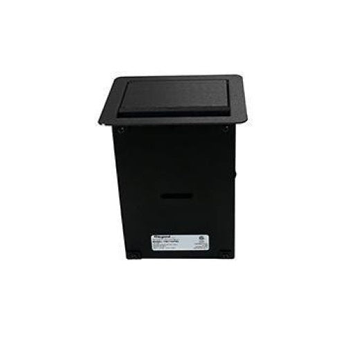 Wiremold TB672AUBKF InteGreat Field Wired AV Table Box with USB, Black, TAA Compliant