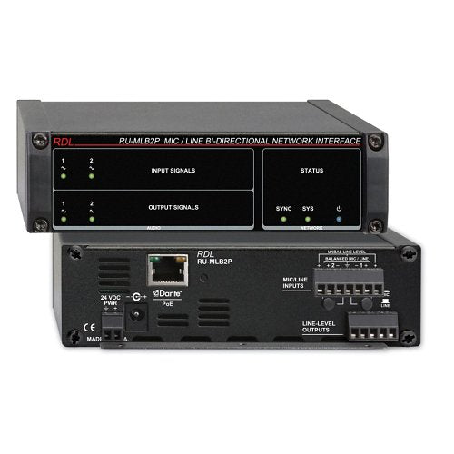 RDL RU-MLB2P Mic/Line Bi-Directional Network Interface - 2 Swit Image of RL-RUMLB2P