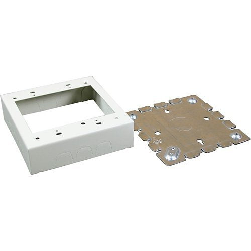 Wiremold 500/700 Series Two-Gang Switch and Receptacle Box Fitting, Ivory Image of H4-V57482
