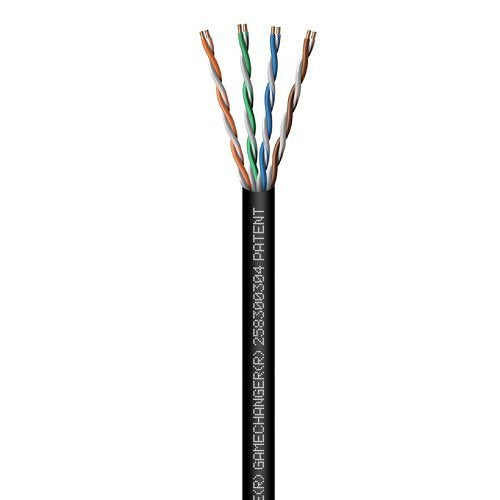 Paige 258300304 GameChanger 22/4pr Solid, Unshielded Twisted Pair, Plenum, Black Jacket, 1000' Box