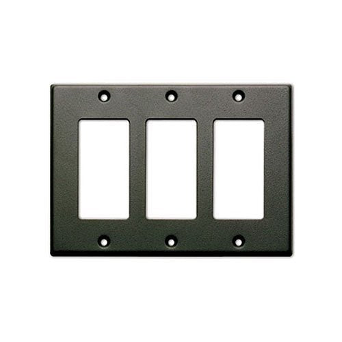 RDL CP-3B Triple Cover Plate, Compatible with Decora Style Products, Black