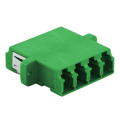 Hubbell FANLCQSS6GN Fiber Optic Cable Connector, LC Quad, 6-Pack, Green