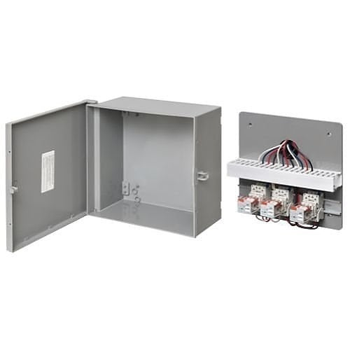 Arlington EB12126BP Heavy-Duty Non-Metallic Enclosure Box with Back Plate, 12 12 6\\", NEMA3R, Gray