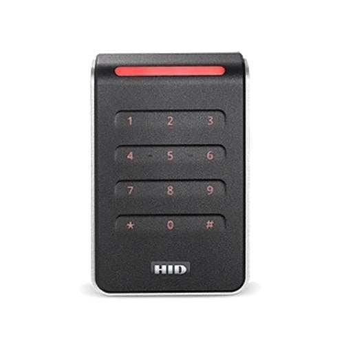 HID 40KNKS-00-0001LF Signo 40K Contactless Smart Reader, Standard, Bluetooth Low Energy, Pig Cord, Black/Silver