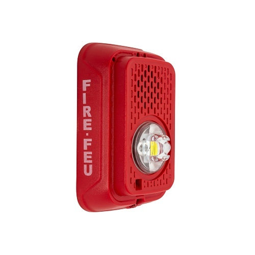 System Sensor P2GRLED-B L-Series Indoor 2-Wire LED Compact Horn Strobe, Wall-Mount, Bilingual, Red