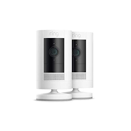 Ring Stick Up Camera Battery, Indoor / Outdoor, Compatible with Alexa, 2-Piece, White (B07RFTW3VW)