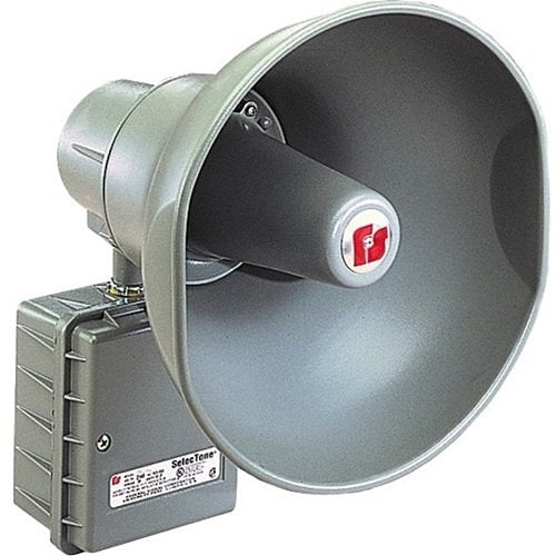 Federal Signal 300GC SelecTone Indoor/Outdoor Surface Mount Speaker, Gain Control, 24VAC/DC, Gray