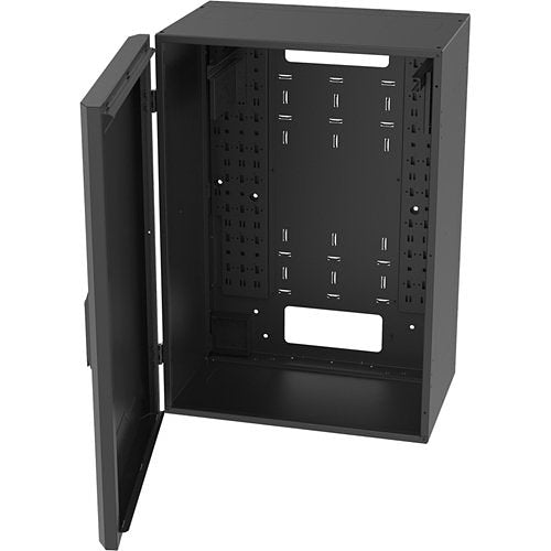 Ortronics VWMFD-4RU-36-B Vertical Wall-Mount Cabinet, Full Door, 4RU