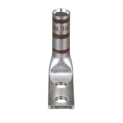 Panduit LCC2-14AWF-Q Compression Connector Lug, 2-Hole, #2AWG, Copper