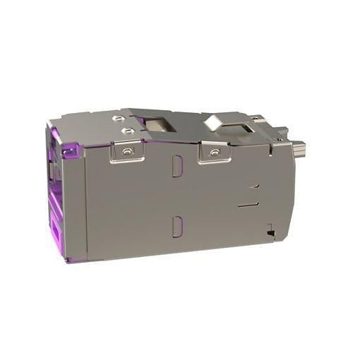 Panduit CJSH688TGVLY Mini-Com CAT6 Shielded RJ45 Spring-Shuttered TG Jack Module, Violet