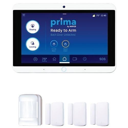Napco PKIT1A Prima System Kit with AT&T Network, 3 Window / Door Transmitters and PIR, 7\\" Super Panel