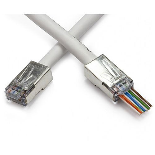 Platinum Tools 105020 EZ-RJ45 STP CAT5e/CAT6 Connector Internal Ground