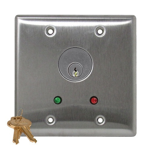 Camden CM-3282-7212-60KA KEY Software 2 Gang Stainless Steel Flat Plate LED Cylinder