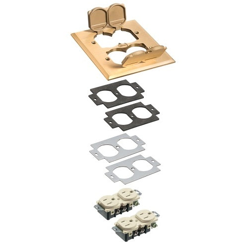 Arlington FLB5550MB Wall Plate, 2-Gang Metal Cover