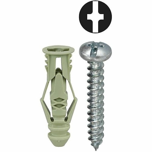 Dottie TG6KSQ Anchor, #6 Beige TrIPle-Grip Anchor Kit with Pan Head Square