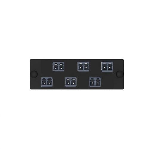 Panduit FAP6WFDBDLCZ 6 Position Keyed Duplex LC Connector,  Dark Blue, Blue