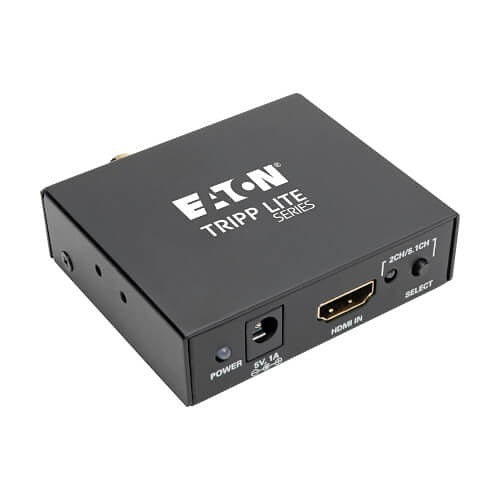 Eaton Tripp Lite P130-000-AUDIO 4K HDMI Audio Embedder, Extractor with TOSLINK and 3.5mm stereo output, 5.1\\", HDCP, 4K 30Hz