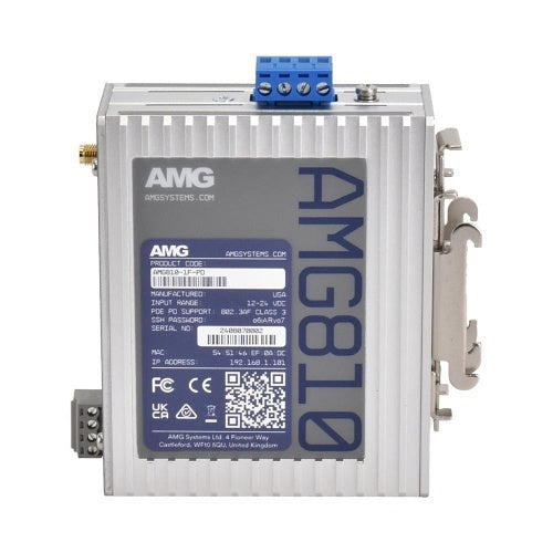 AMG Systems AMG810-1F-PD AMG810 Series Stratum 1 Network Time Server, 1 x 10/100Base-T(x) RJ45 Port, 1 x GNSS Input, 1 x PPS Input/Output, 1 x Digital Output, Antenna Not Included