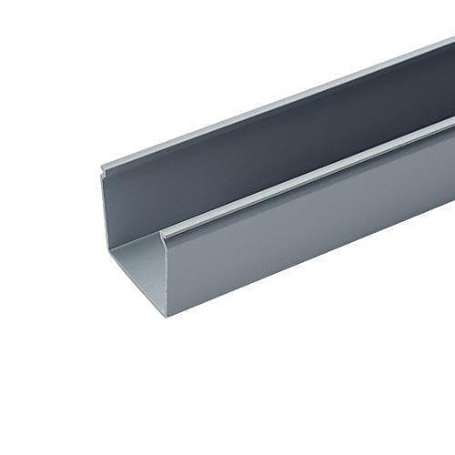 Panduit FS6X4LG6 Solid Wall Wiring Duct, PVC, 6x4x6\', Light Grey