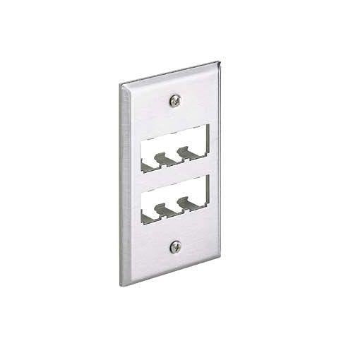 Panduit CFP6SY Single-Gang Faceplate, 6-Port