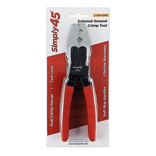 Simply45 S45-C360 External Ground Crimp Tool for Small and Large Cables