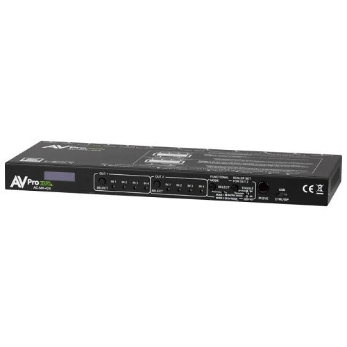 AVPro Edge AC-MX-42X 40Gbps 8K 4x2 HDMI Matrix Switcher, HDMI 2.1