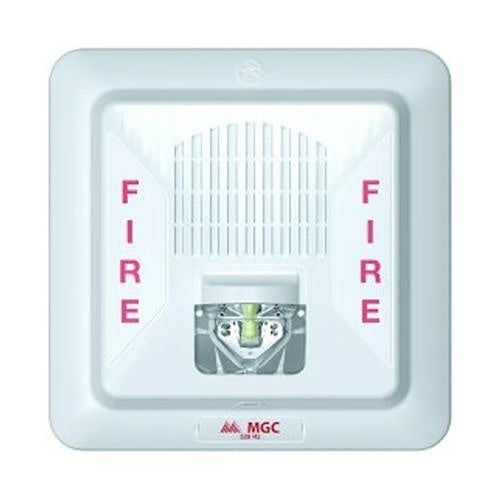 Secutron SPPS-204-25 Wall Mount Square Speaker / Strobe, 25V, White